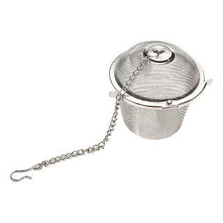 Infusor De Té Grande De Acero Inoxidable Con Tapa Y Gancho D Infusor De Té Grande De Acero Inoxidable Con Tapa Y Gancho D