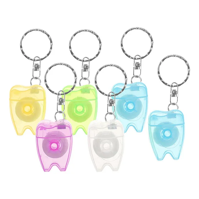 U Palillo De Dientes Con Forma De Llavero De Hilo Dental, 6