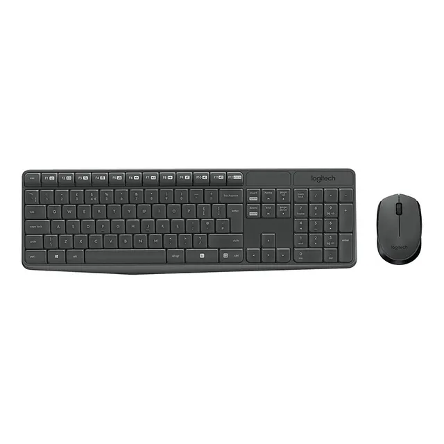 KIT TECLADO Y MOUSE INALAMBRICO MK235 LOGITECH COLOR GRAFITO