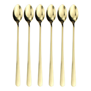 6 Cucharas Mango Largo Para Cafe Te Postres Acero Inoxidable 6 Cucharas Mango Largo Para Cafe Te Postres Acero Inoxidable