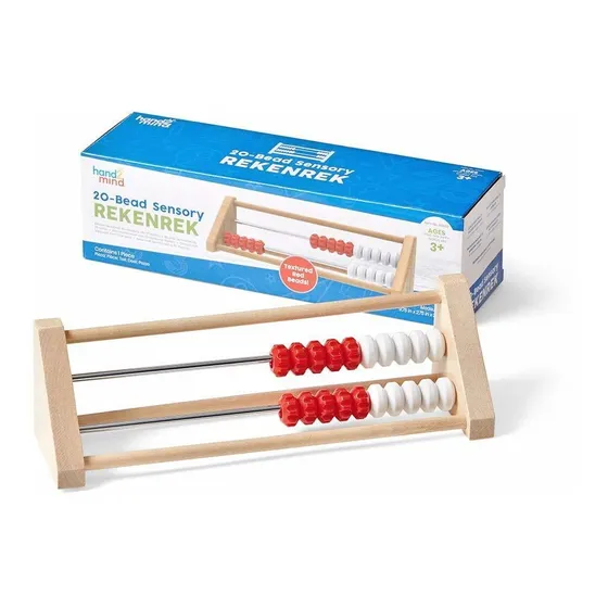 Ábaco Rekenrek Sensorial De Madera Hand2mind Con 20 Cuentas
