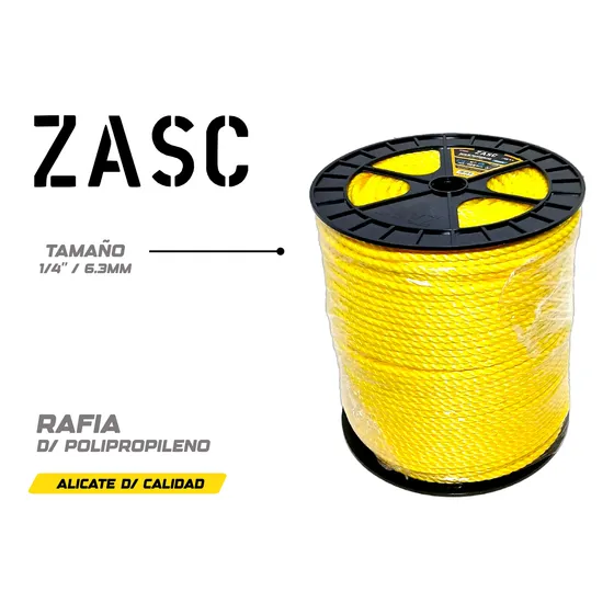 Mecate / Soga / Cuerda Driza 1/4 Mm Zasc