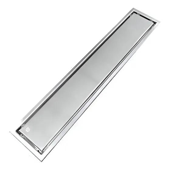 Ralo Linear Invisível Oculto Sifonado 70cm Seca Piso Prata