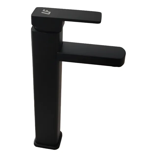 Griferia Lavamanos Monocontrol Alta Negra 30 Cms