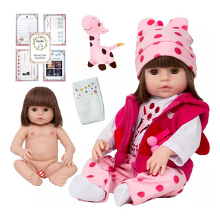 Bebe Reborn Girafinha Realista 100% Silicone + Acessórios Bebe Reborn Girafinha Realista 100% Silicone + Acessórios