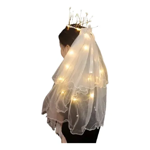 Velo Corona Novia Luces Led Luminoso Despedidas Solteras