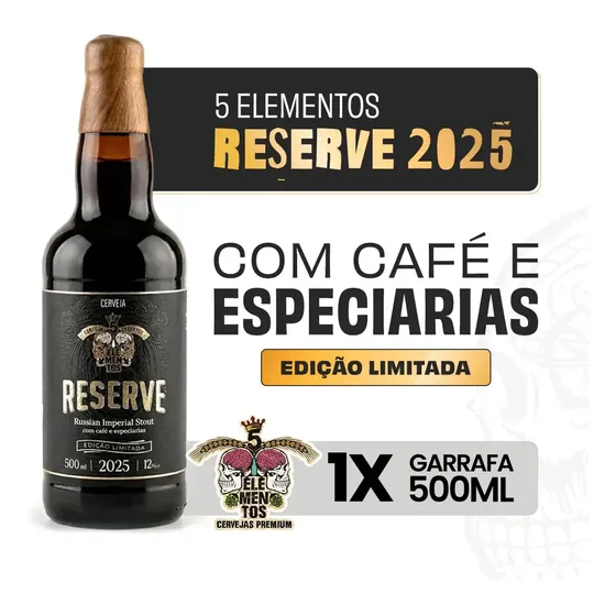 Cerveja 5 Elementos Reserve 2025 Ris 500ml Edição Limitada