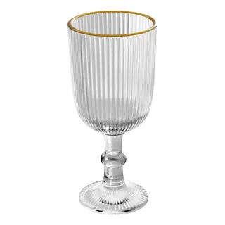 Taça Avulsa 75ml De Vidro Para Licor Com Fio De Ouro Lines Taça Avulsa 75ml De Vidro Para Licor Com Fio De Ouro Lines