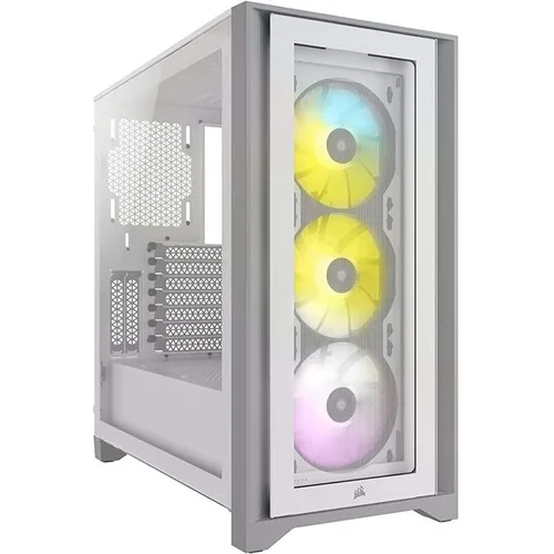 Gabinete Corsair Icue 4000x Rgb Blanco Mid Tower Atx Blanco
