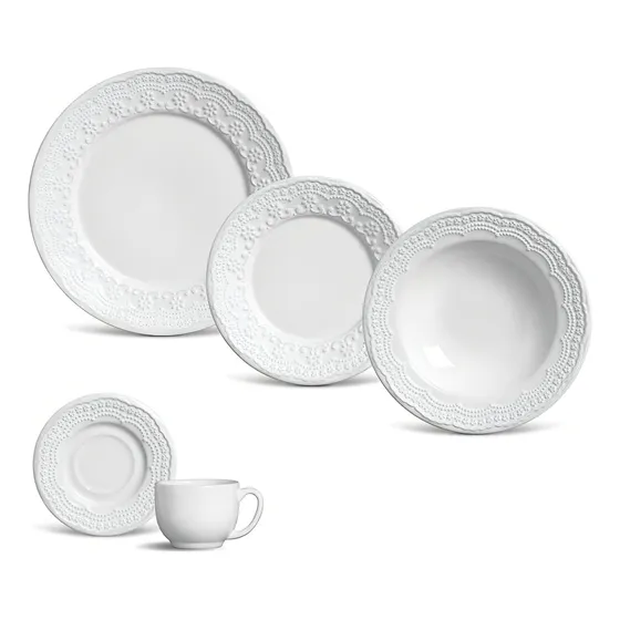 Aparelho De Jantar 30 Peças Madeleine Branco