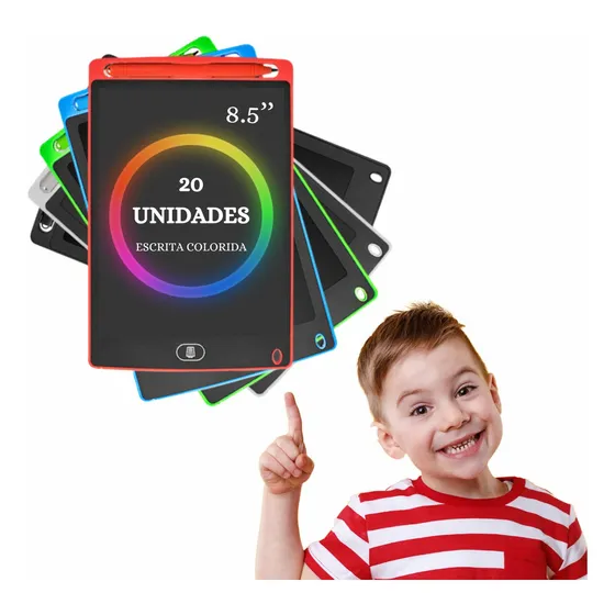 Kit C/ 20 - Lousa Magica Infantil Digital Lcd Tablet 8.5cm