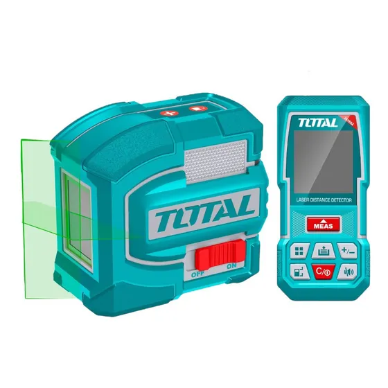 Kit Total Nivel Laser Verde 35m + Medidor De Distancia 70m