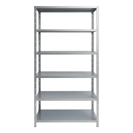 Estante De Aço Dmecom Ferro Metal Armário Industrial Reforçado Organizadora 6 Bandejas Prateleiras 190x90x27cm Resistente Inox Cozinha Almoxarifado Escritório Livreiro Depósito Neutra