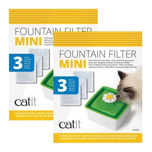Filtros Repuesto Flower Bebedero Gato Catit 1.5 Lts Pack X2
