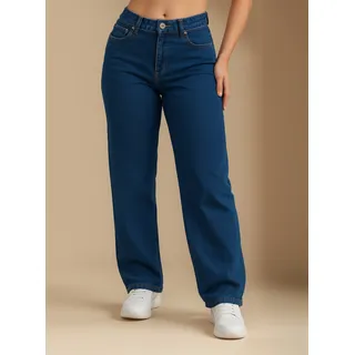 Calça Jeans Feminina Wide Leg Pantalona Calça Jeans Feminina Wide Leg Pantalona