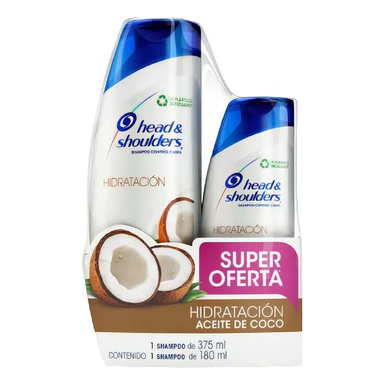 Shampoo sólido Head & Shoulders Shampoo control caspa Aceite de Coco Anticaspa de coco en botella por 1 unidad