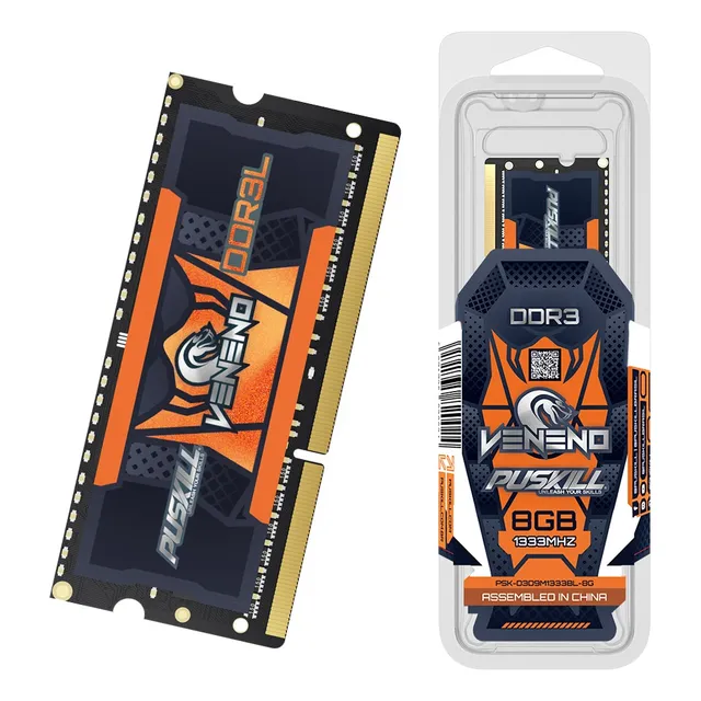 Memoria Ram Puskill Para Portátil Gamer Ddr3l De 8 Gb A 1333