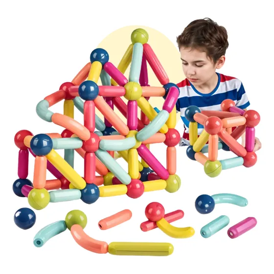 Bloques Magnéticos 36 Piezas Juego De Construccion Didactico
