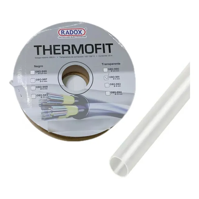 Rollo 20m Thermofit De 3/8 9.5mm Transparente