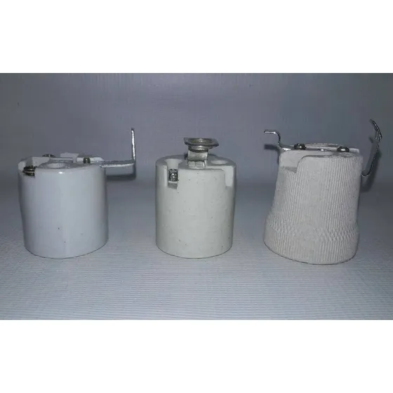 Socate Porcelana Plafon Gancho Niple Patica -  E27