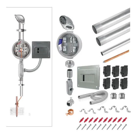 Kit Acometida Mufa Cfe De 3m 127v Centro De Carga 6 Pastilla