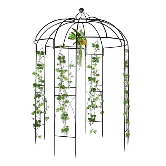 Jardín Arco Arbor, Heavy Duty Metal Pérgola Pabellón...
