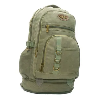 Mochila Masculina Lona Notebook Caça Viagem 50 Litros Grande Cor Verde Desenho Do Tecido Liso Mochila Masculina Lona Notebook Caça Viagem 50 Litros Grande Cor Verde Desenho Do Tecido Liso