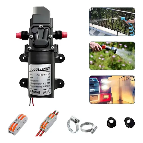 Bomba Agua De Diafragma Inteligente De Alta Presión 70w/12v
