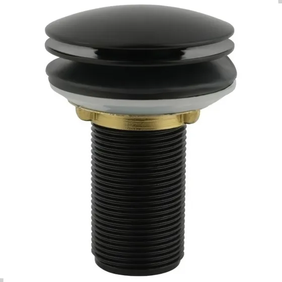 Válvula Click Preta Para Pia Lavatório Cuba Metal 7/8 Nitro Metais Preto Fosco