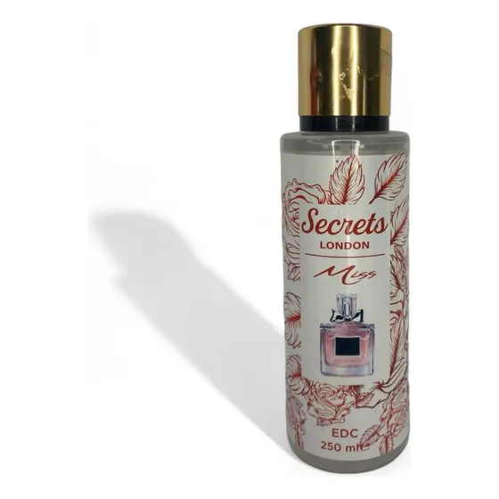Body Splash Secrets London Miss Edc 250ml Importado Perfume Todo O Seu Corpo