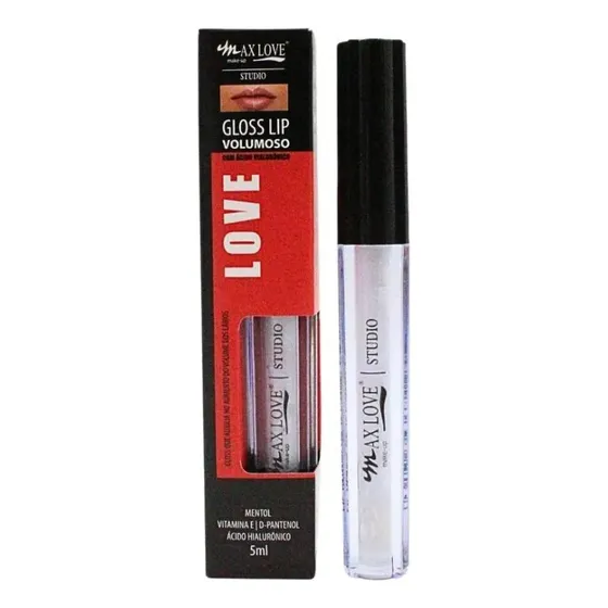 Lip Gloss Volumoso incolor Max love Com ácido hialurônico
