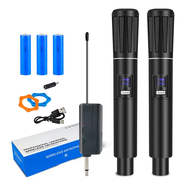 Profesional Microfono Inalambrico Karaoke Musicales Negro