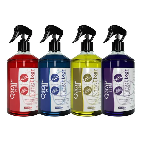 Kit 4 Nano Fixer A Jato 1 De Cada Cor 4x500ml Qatar Hair