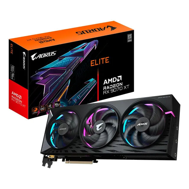 Tarjeta De Video Gigabyte Rx 9070 Xt Aorus Elite 16 Gb Oc