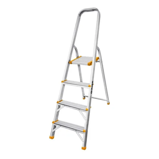 Escalera Aluminio Plataforma Domestica 4 Escalones Ingco