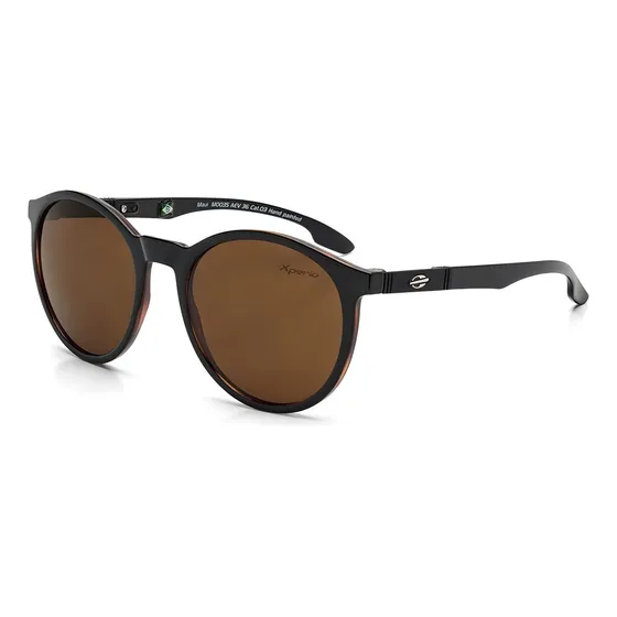Óculos Solar Mormaii Maui M0035aev36 Unissex Redondo Cor Preto Cor da lente Marrom
