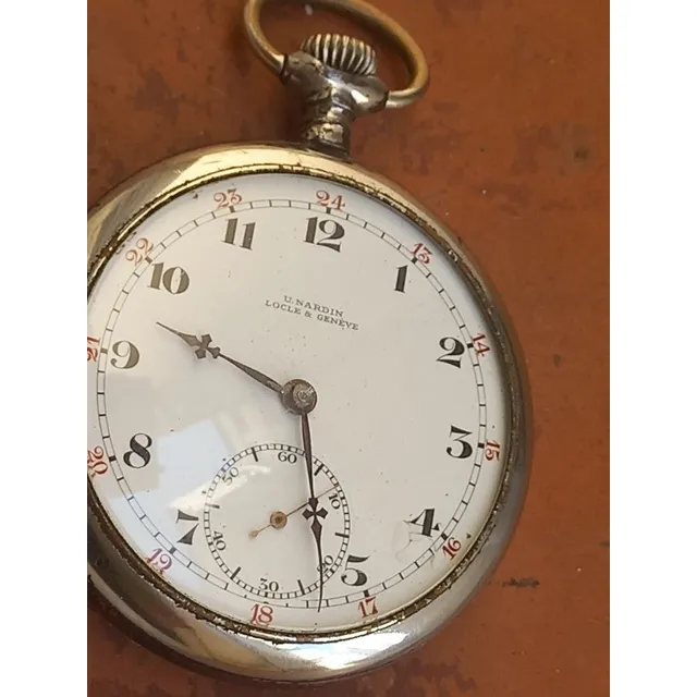 Reloj Antiguo Usado Bolsillo Ulysee Nardine Locke Geneve 