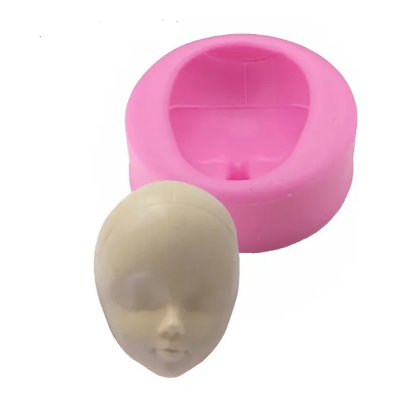 F437 Molde De Silicone Rosto Confeitaria Biscuit