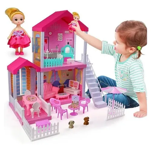 Casa De Muñecas De 92 Accesorios Dream Villa Para Niñas