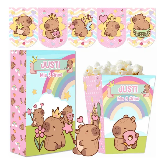 Kit Imprimible Capibara Texto Editable