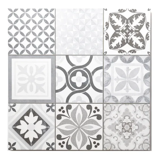 Cerámica Patio Gris Tipo Vintage Calcareo 56x56 1era Cal