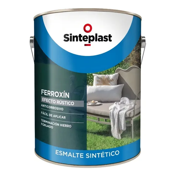 Sinteplast Ferroxin Efecto Rustico plata mate 4L