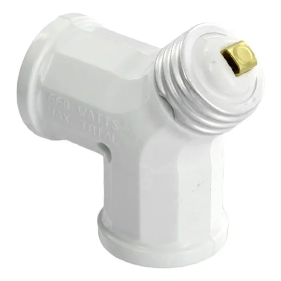 Leviton 128-w 15-amp 660-watt Adaptador De Enchufe De Luz Do