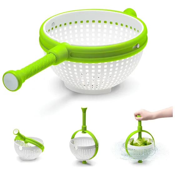 Escurridor Giratorio Colador De Verduras Frutas Pastas 3en1