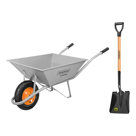 Carretilla Reforzada Tramontina 65l Rueda Maciza