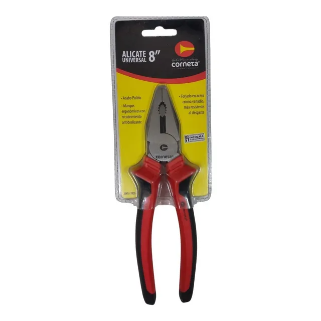 Alicate Universal 8 PLG Antideslizante Ergonómico Incolma
