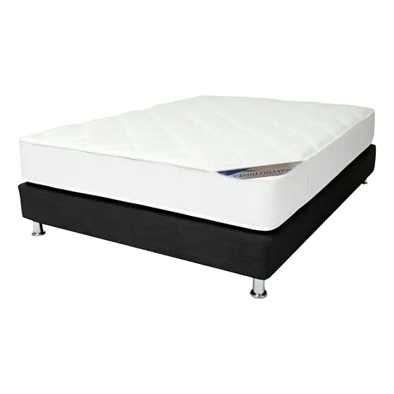 Combo Base Cama Y Colchón Semi Ortopédico 90x190