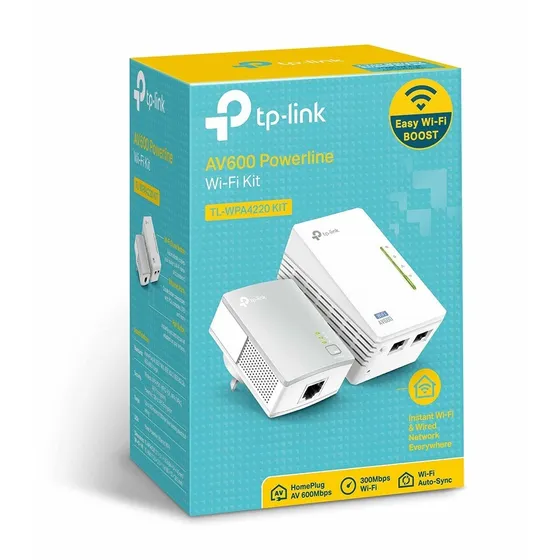 Powerline Av600 Tp-link Tl-wpa4220 Kit Wifi Kit 2pç Cor Branco