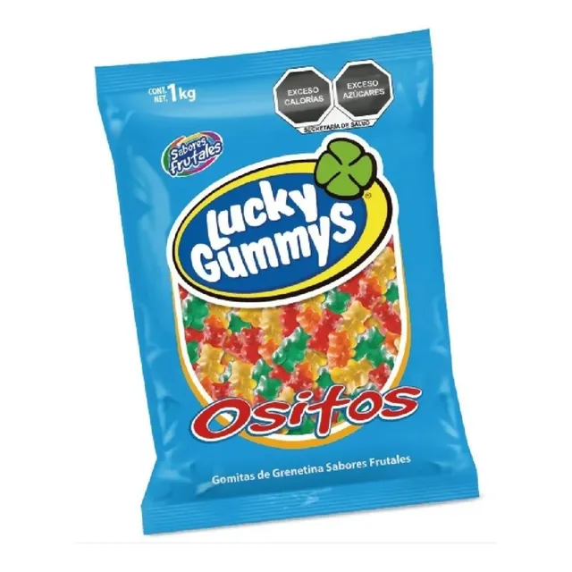 Lucky Gummy Ositos Gomitas de Grenetina De Colores Tipo Pandita 1 Kg