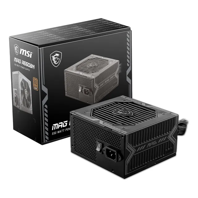 Fuente Msi 550w A550bn 80 Plus Bronce 45,5a Pcie 2x6+2